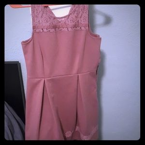 Pink lace dress